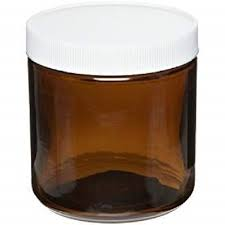 C & G LAB004100010 Jar, 120mL, 4oz., glass, amber, straight-sided, BC, 24/CS