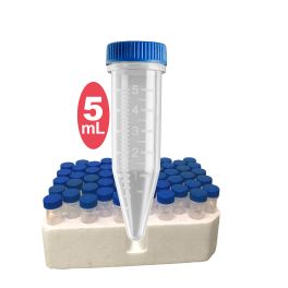 MTC Bio C2530 Five-O 5mL Screw-cap MacroTube®, non-sterile,  w/ screw caps packed separately, 500/CS