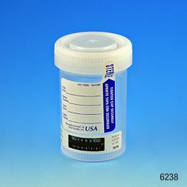Globe Scientific 6238 Drug test cont, 90mL, PP 400/CS