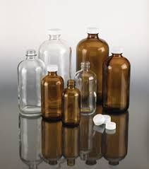 C & G LAB016100000 Jar Glass Amber W/ PTFE lined Cap Pre-Cleaned Certified 16oz 12/CS