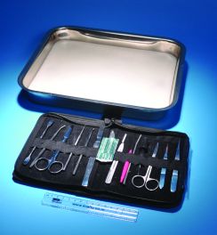 United Scientific DSST01 DISSECTING INSTRUMENTS, DELUXE SET OF 14 WITH DISSECTING TRAY 1/EA