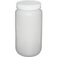 ESS 0500-1000-PC 250mL Natural Round PTFE Bottle With White Cap Pre Cleaned 12/CS