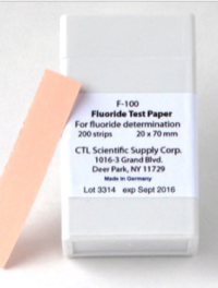 Fisher Scientific 50-300-336  CTL Scientific Supply Corp FLUORIDE TEST PAPER  200/PK