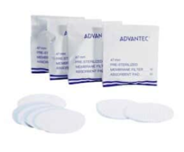Advantec A045H047A Sterile MCE Gridded Filters, 0.45um, 47mm Dia; 100/Pk