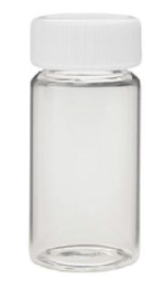 Wheaton 986561 20mL Glass Scintillation Vial, 24-400 Polypropylene PP Cap, Foil Liner, 500/CS