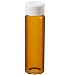 Thermo Scientific T246-0040 I-Chem 40mL Processed Amber VOA Glass Vials with 0.060in Septa 72/CS