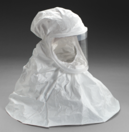 3M BE-10L-3 Air Purifying Respirator Hood, POLY TYVEK W/EXT HOOD, Size Large, 3/CS