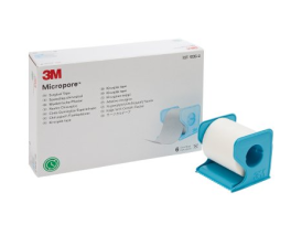 3M 1535-2 Micropore Paper Surgical Tape, 2in.x10yd., Dispenser Pack, 6/CS