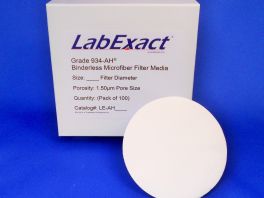 LabExact  LEAH3500  934-AH ® 1.5um High Heat Binderless glass microfiber filter 3.5cm 100/PK