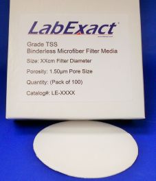 LabExact  LETSS2100  Total Suspended Solids filter 1.5um Binderless glass microfiber filter 2.1cm 100/PK